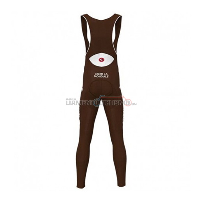 Abbigliamento Ciclismo Ag2r La Mondiale Manica Lunga 2019 Nero Bianco Blu